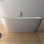 MARRISA Matte White Stone Bathtub